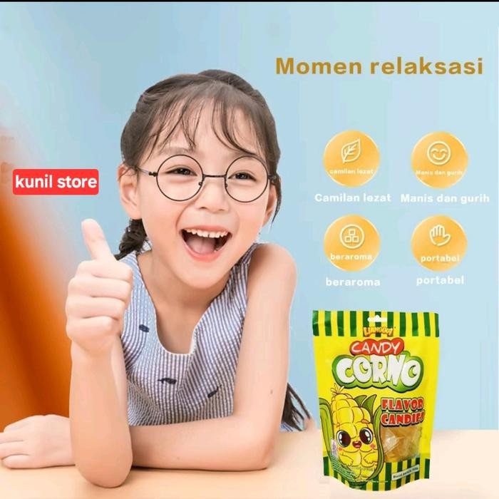 

terbaru !!! [ paket reseller 1 dos/30bks ] halal permen lianggui jagung buah jelly kupas rasa jagung