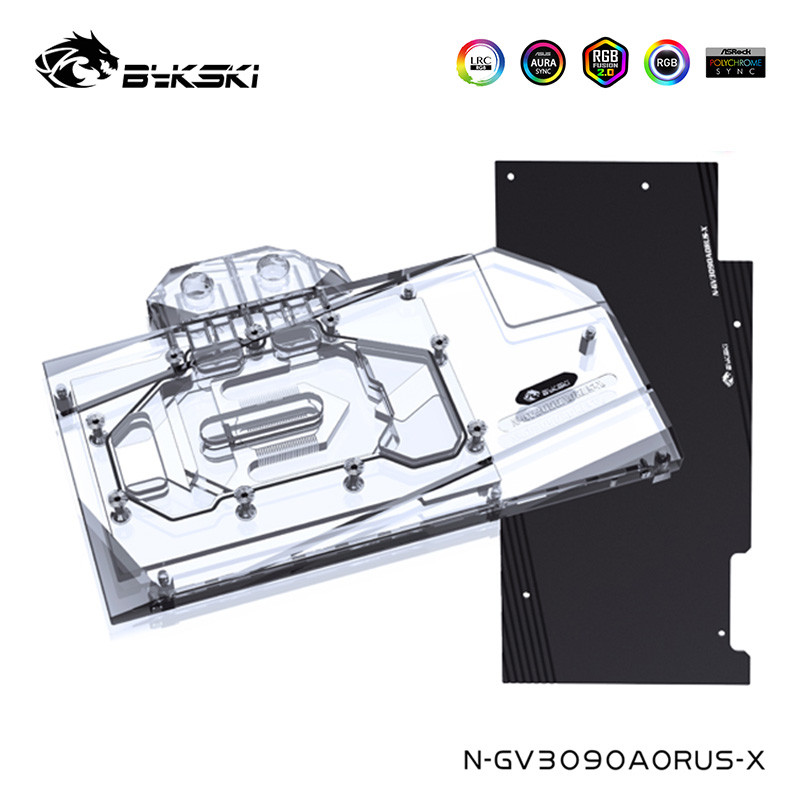 Bykski Watercooler For GIGABYTE Geforce RTX 3080 AORUS 10G /3080Ti,3090 24G Xtreme With Back Plate ,