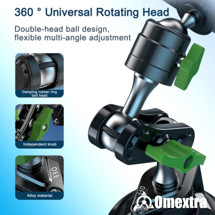 Prime Phone Holder Omextra Tempat Hp Mobil Vlog Shooting Metal Rotate