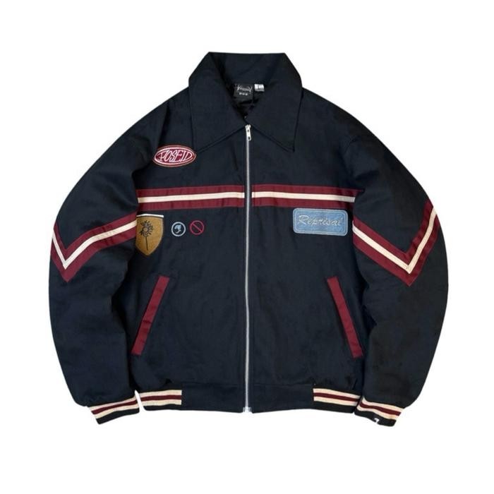 Boxy Cut Varsity Jacket / Racing Jacket ASPHALT Poseidon Reprisal