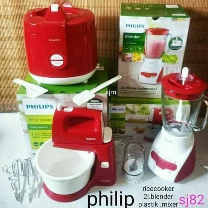 PAKET HEMAT Blender, Mixer dan Rice Cooker Philips