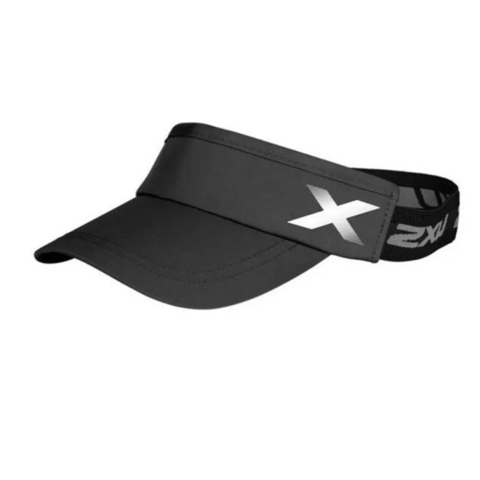2XU RUN CAP 2XU RUNNING CAP / TOPI RUNNING 2XU BLACK 2XU Visor Cap Performance Topi Lari Pria &