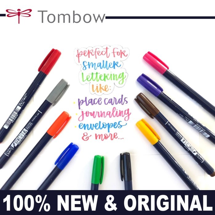 

MURAH !!! Tombow Fudenosuke Brush pen Color Version Hard Tip