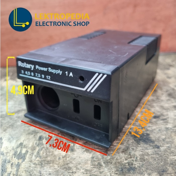 Produk Terbaik] Box Adaptor 1A SIP Kosongan Plastik Sablon Rotary Power Supply Rotari