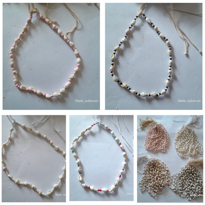 @=@=@=@=] Kalung tali kerang geles kerajinan tangan aksesoris Bali