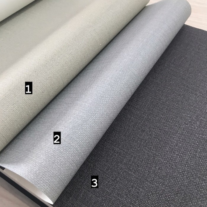 Wallpaper Premium Vinyl Dinding Polos abu Bertekstur kantor ruang tamu