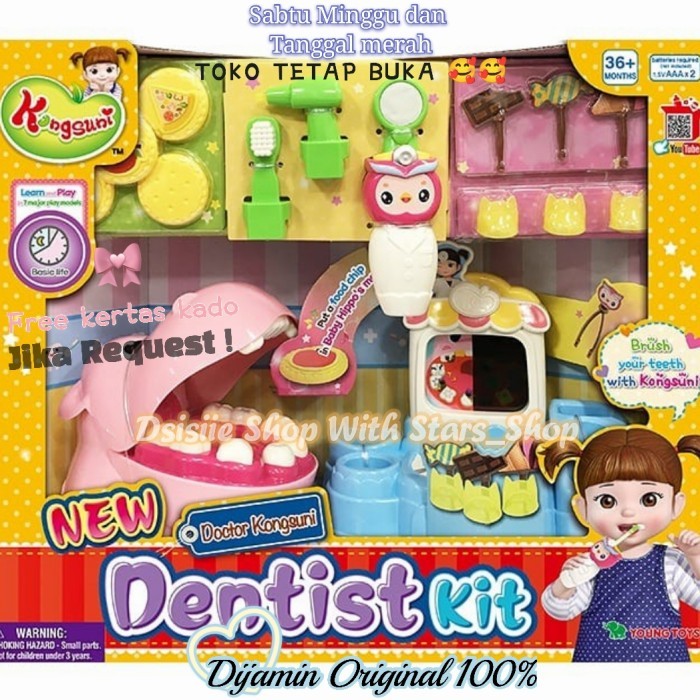 TERLARIS Kongsuni Dentist Kit New Versi 2 Original - Mainan Dokter Gigi Anak
