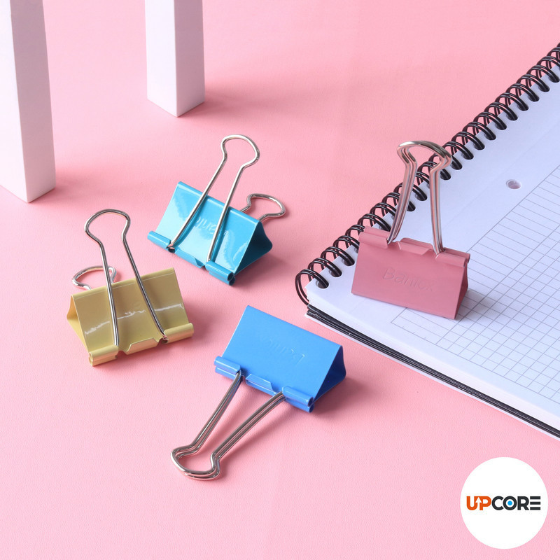 

[Pelangi Stationery] BANTEX Binder Clip Warna Pastel Berbagai Ukuran Satu Box