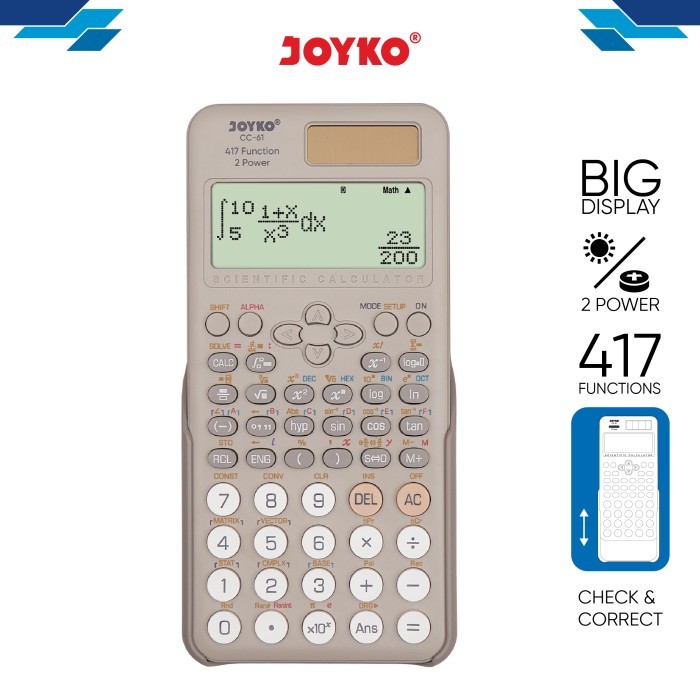 

Terlaris Calculator Kalkulator Joyko CC-61 Scientific 417 Functions SALE