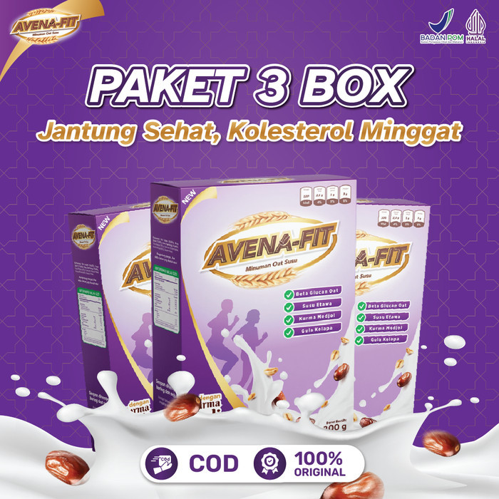 

AvenaFit - Paket 3 BOX Susu Sereal Oat Rasa Kurma Sehat Alami Untuk Menurunkan Kolesterol dan