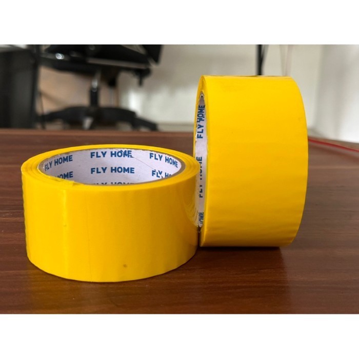 

Terbaru!! Flyhome Lakban Warna Kuning 72 Yard 6 Roll 48Mm X 72Yard 2Inchi Eco Packing Aman