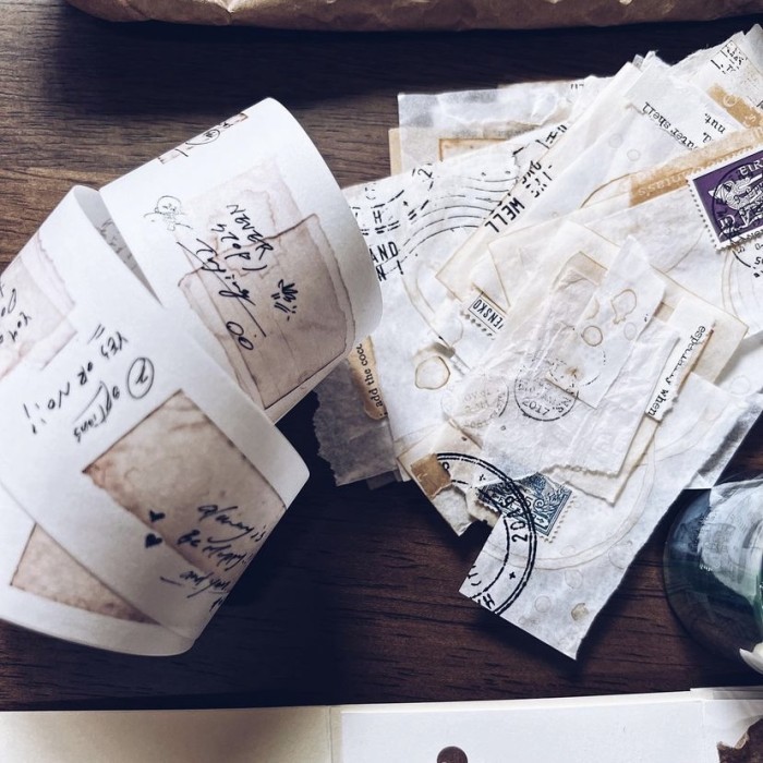 

Terbaru!! Lihao Paper Fragment Writing Washi & Pet Tape Packing Aman