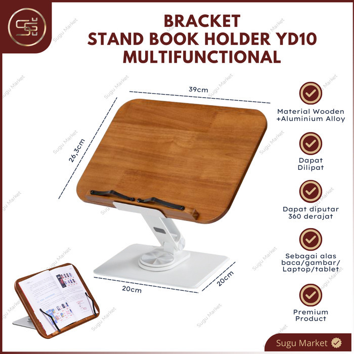 

TERBARU Penyangga Sandaran Buku YD10 Stand Reading Holder Tatakan Buku Lipat