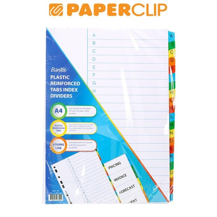 

TERBARU PEMBATAS FILE / DEVIDER BANTEX 6233 A4 A-Z