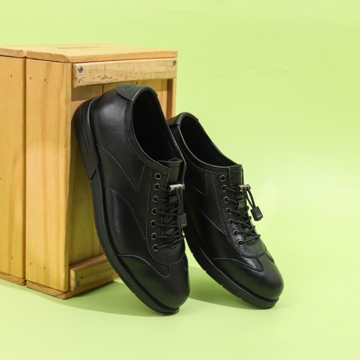 TERLARIS SEPATU PANTOFEL TALI ELASTIS SEPATU KERJA PRIA SEPATU KULIT ASLI PRIA SEPATU KANTOR PRIA