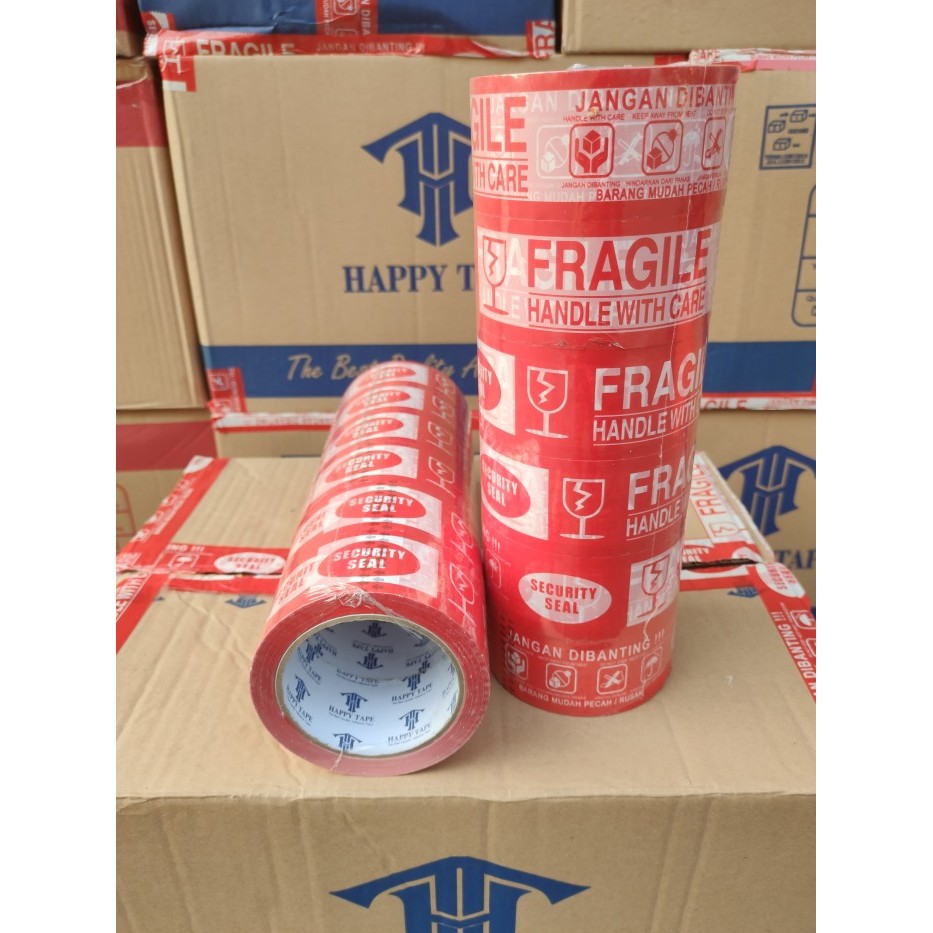 

Sale Lakban Fragile Merah Putih 48Mm 100 Yard Setara Daimaru