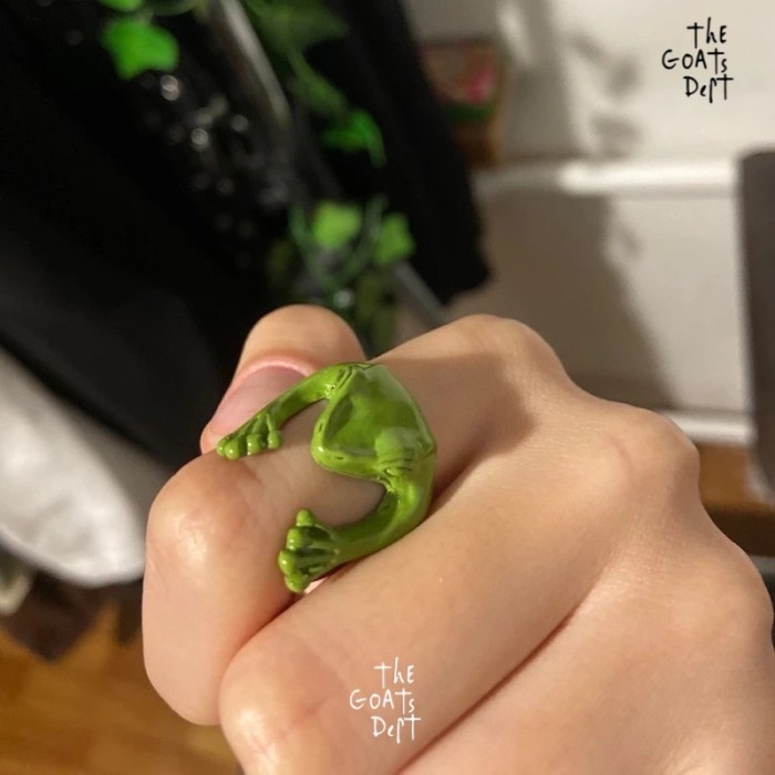 Prince Green Frog Ring By The Goats Dept Best Seller