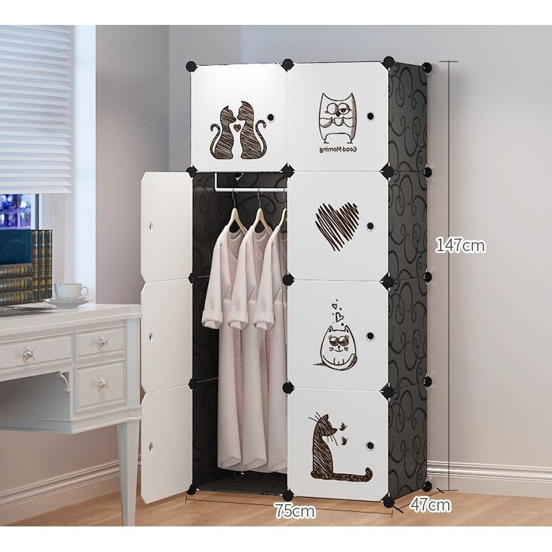 SHENAR LEMARI PAKAIAN PLASTIK/LEMARI 8 PINTU/ LEMARI PLASTIK PAKAIAN/LEMARI SUSUN//LEMARI GANTUNGAN