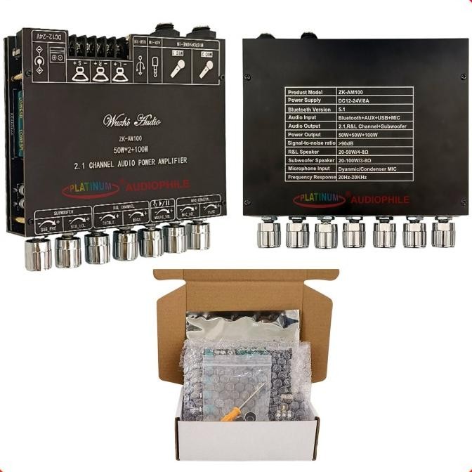 TPA3116 Amplifier Karaoke Echo Microphone 2.1 CH ZK-AM100 ZK-AM100F Terlaris