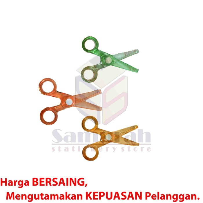 Gunting Kecil Aman Khusus Anak TK / Potong Kertas Origami Bahan Mika