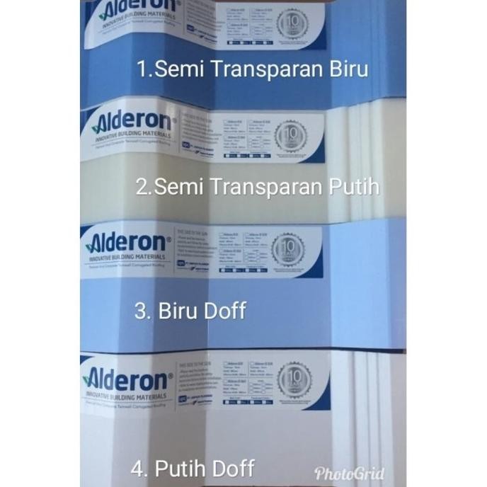 Alderon Transparan/Translucent atap Twinwall kanopi per meter