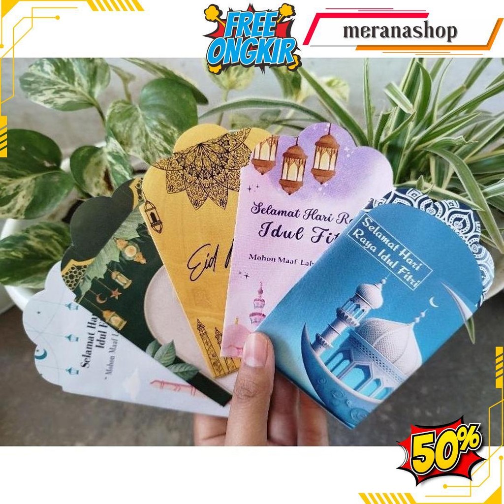 

5 Pack (50 Pcs) Amplop Lebaran Seri Muslim Original Produk