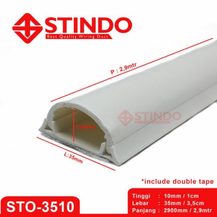 TERBARU Kabel Duct Oval / PVC Floor Trunking 35 x 10mm