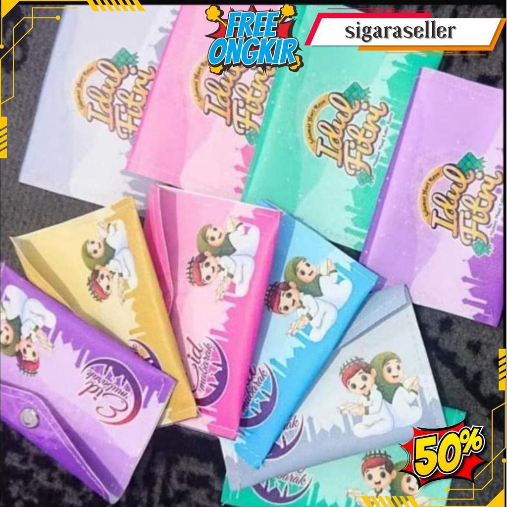 

(12Pcs) Amplop Lebaran Angpao Idul Fitri Dompet Koin Hari Raya Motif Printing "Bukan Sablon" Original Produk