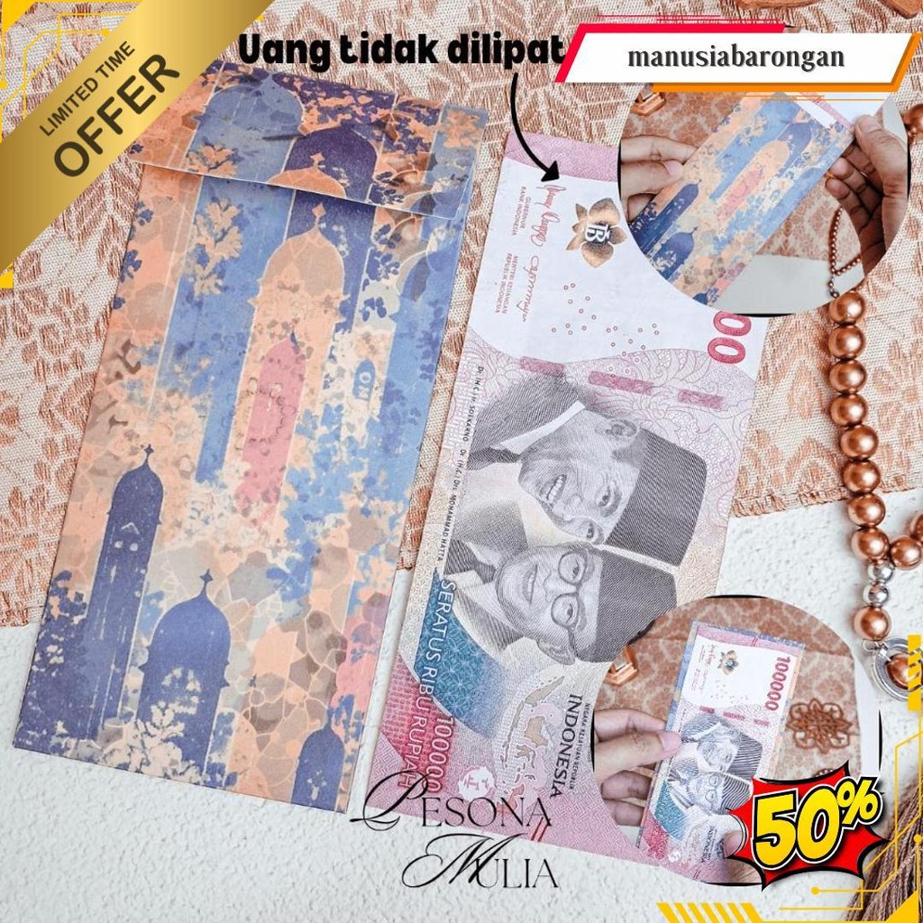 

[Isi 10] Amplop Lebaran 2025 Premium Asli Tebal Besar Uang Tanpa Dilipat Aster Tebal Angpau Thr Idul Fitri Bisa Cod