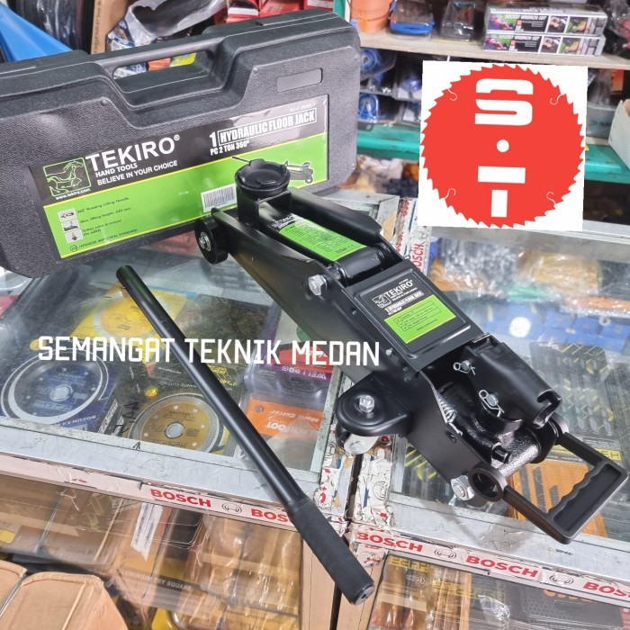 ] DONGKRAK BUAYA PUTAR MOBIL HYDRAULIC FLOOR HITAM 2 TON 2T 2 T TEKIRO