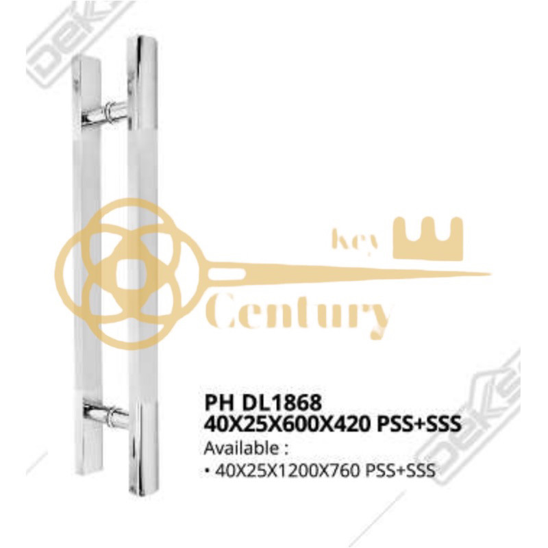 Pull Handle Dekkson H PH DL 1868 40x25x1200 PSS+SSS