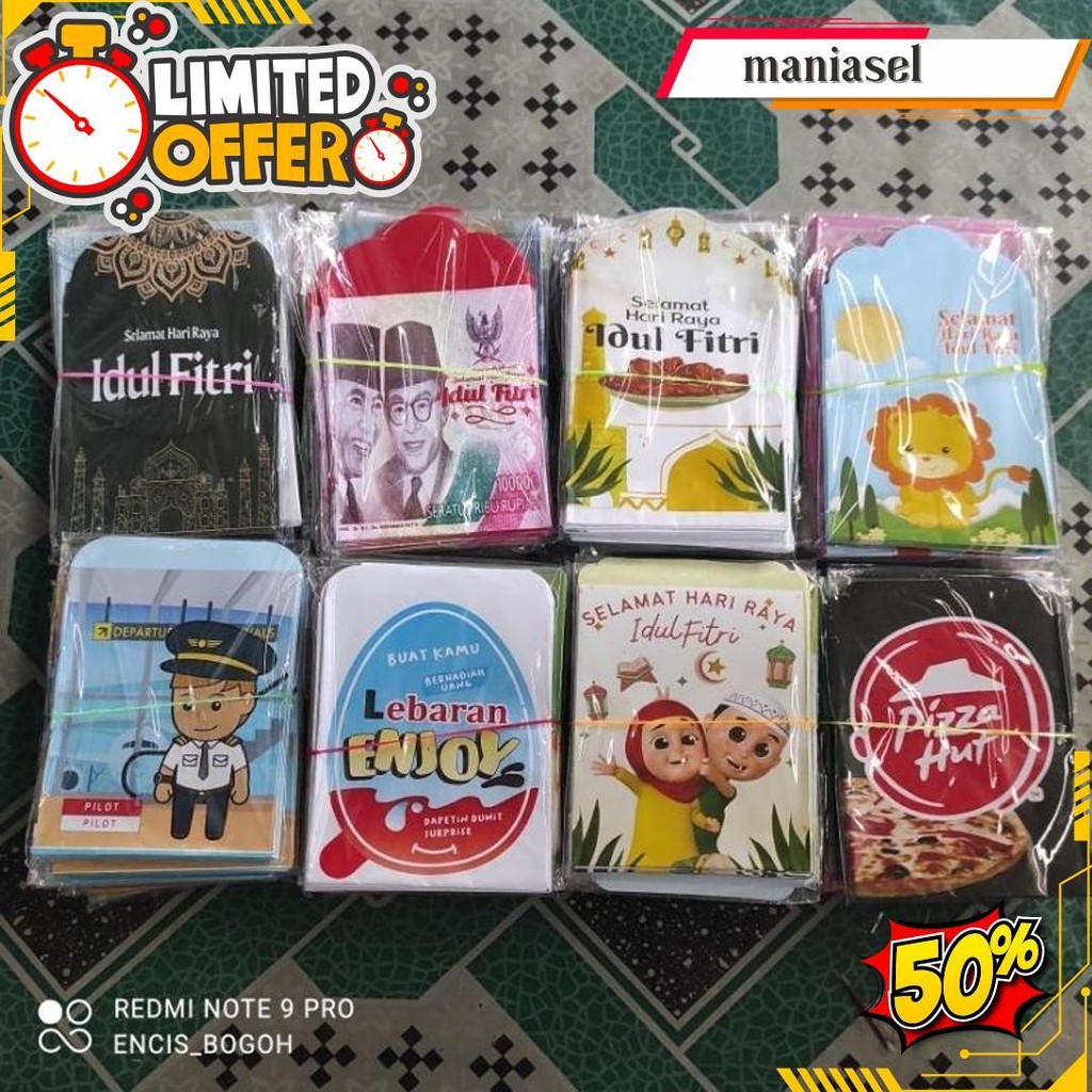

1 Gendel Amplop Lebaran Uk Medium [10 Pack/100 Pcs] Bisa Cod