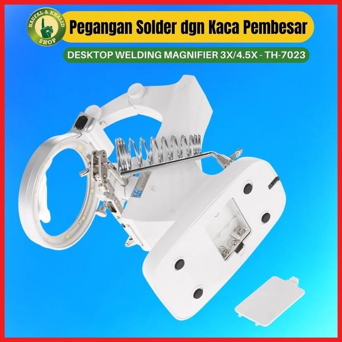 

Good Quality Pegangan Solder Dengan Kaca Pembesar Desktop Welding Magnifier