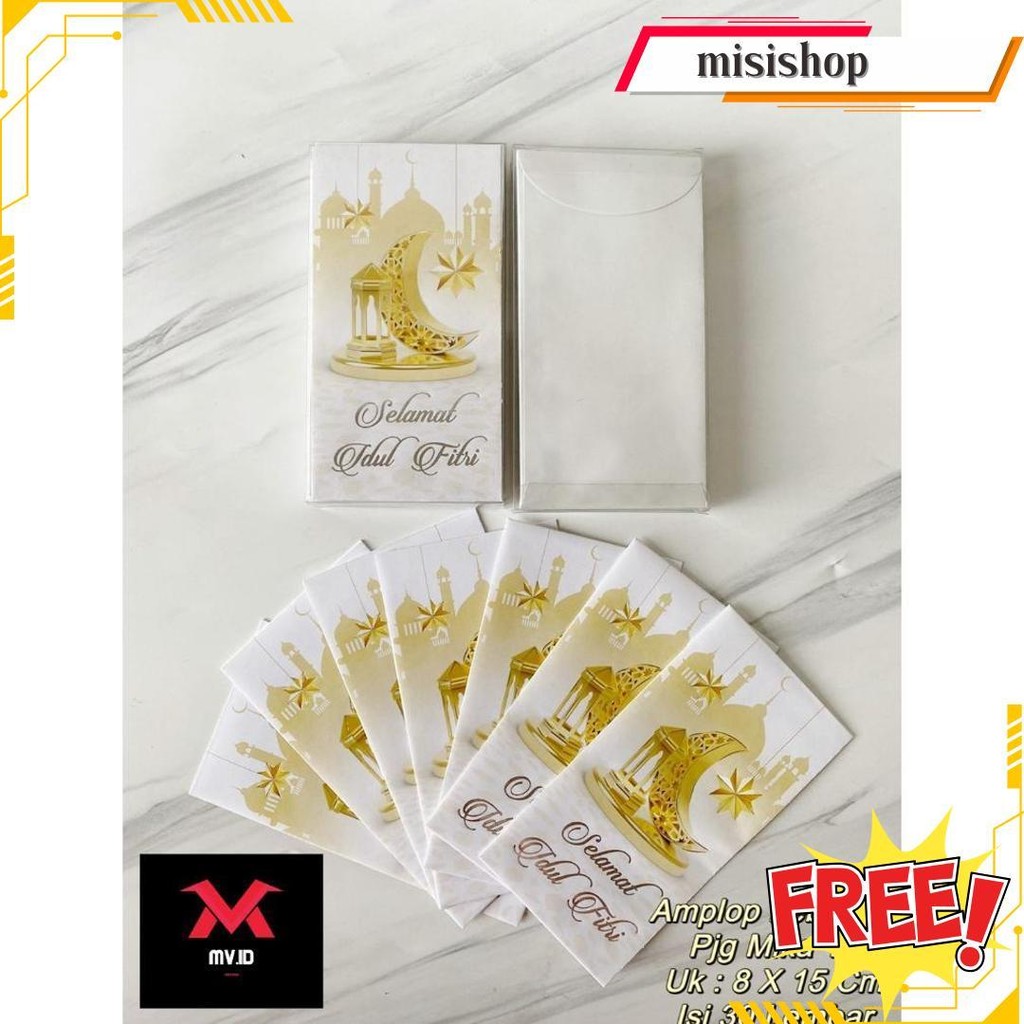 

Amplop Panjang Lebaran Ready Stok /Ampau / Angpao Lebaran Panjang Mika Hari Raya Idul Fitri Eid Mubarak 2025 Pjg Besar Jumbo Mika Cod