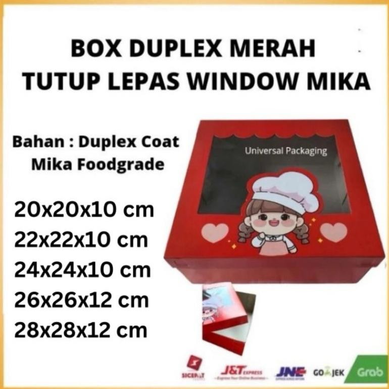 

TERLARIS [ 10 PCS ] Dos DUPLEX MERAH CHEF Tutup Pisah Tinggi 10 & 12 cm | Kardus Dus Box Hampers be-120