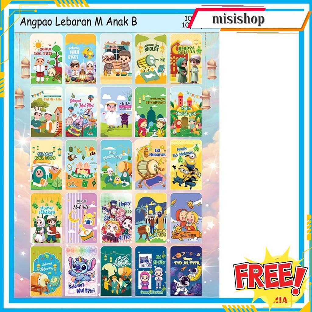 

Murah!! (1Pak Isi 10Pcs) Amplop Idul Fitri Anak Uk M Sedang, Angpao Lebaran Idul Fitri Uk M, Angpao Lebaran Motif, Grosir Ready Stok, Amplop Lebaran Medium, Amplop Lebaran 2025, Islamic, Lebaran, Idul Fitri, Eid Mubarak, Hari Raya,Amplop Lebaran Lucu