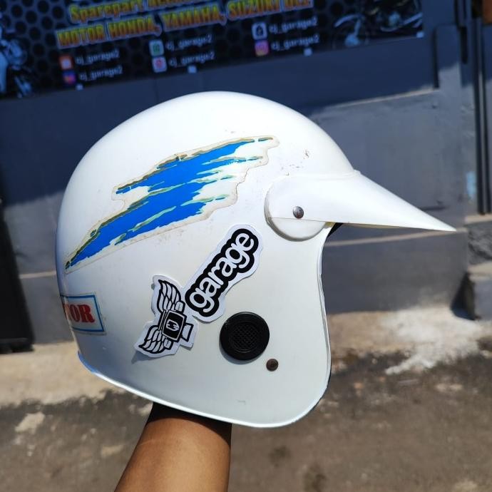 Helm Clasik Helem Gl 100 Grand Prima Win Trail Fighter Tossa helm Lawas
