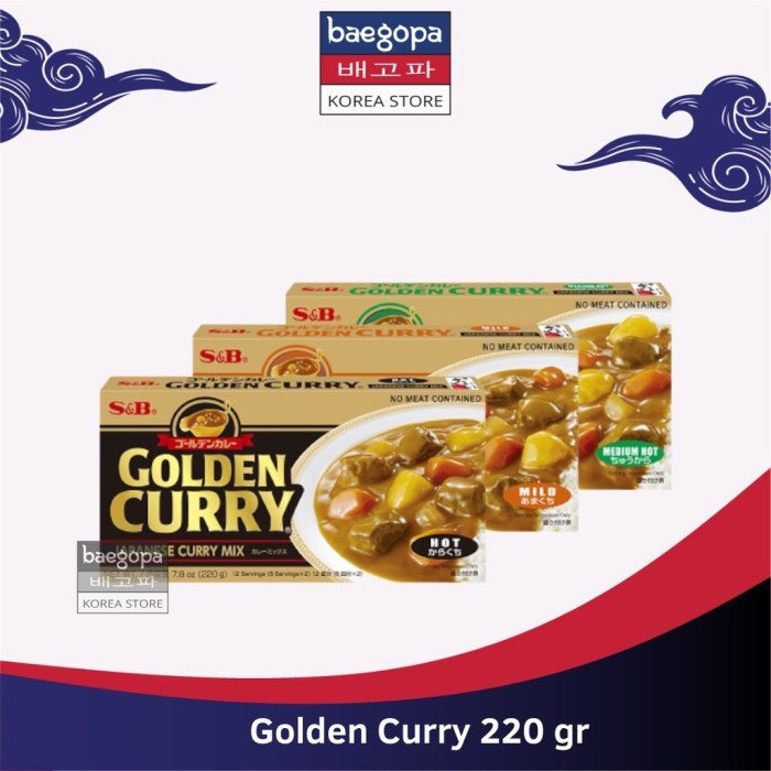 

TERLARIS S&B GOLDEN CURRY MIX MILD MEDIUM HOT 220 G JAPAN CURY PEDAS KARI JEPANG MURAH!!! MURAH