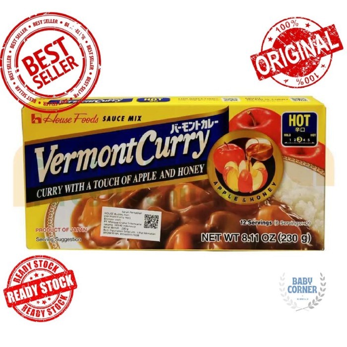 

TERLARIS KARI INSTAN ORIGINAL DARI JEPANG! HOUSE FOODS VERMONT CURRY WITH APPLE AND HONEY HOT