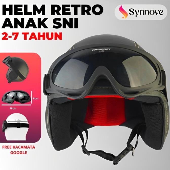 Helm Anak Perempuan Pororo Retro Classic Helm Anak Laki Laki Helm Anak 2 Tahun 3 Tahun Helm Anak SNI
