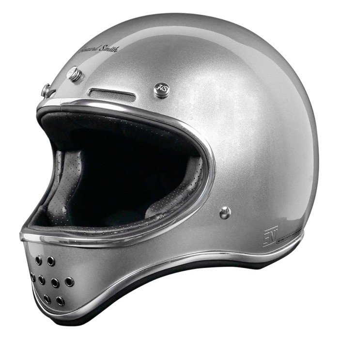Howard Smith Bobber Retro Helm Full Face - Silver Met