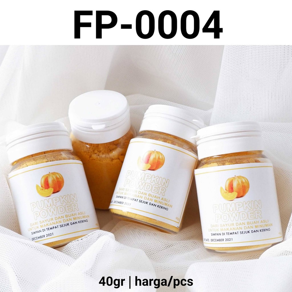 

FP-0004 Pewarna perasa makanan alami 40gr bubuk pumpkin orange (SPRINKLES)