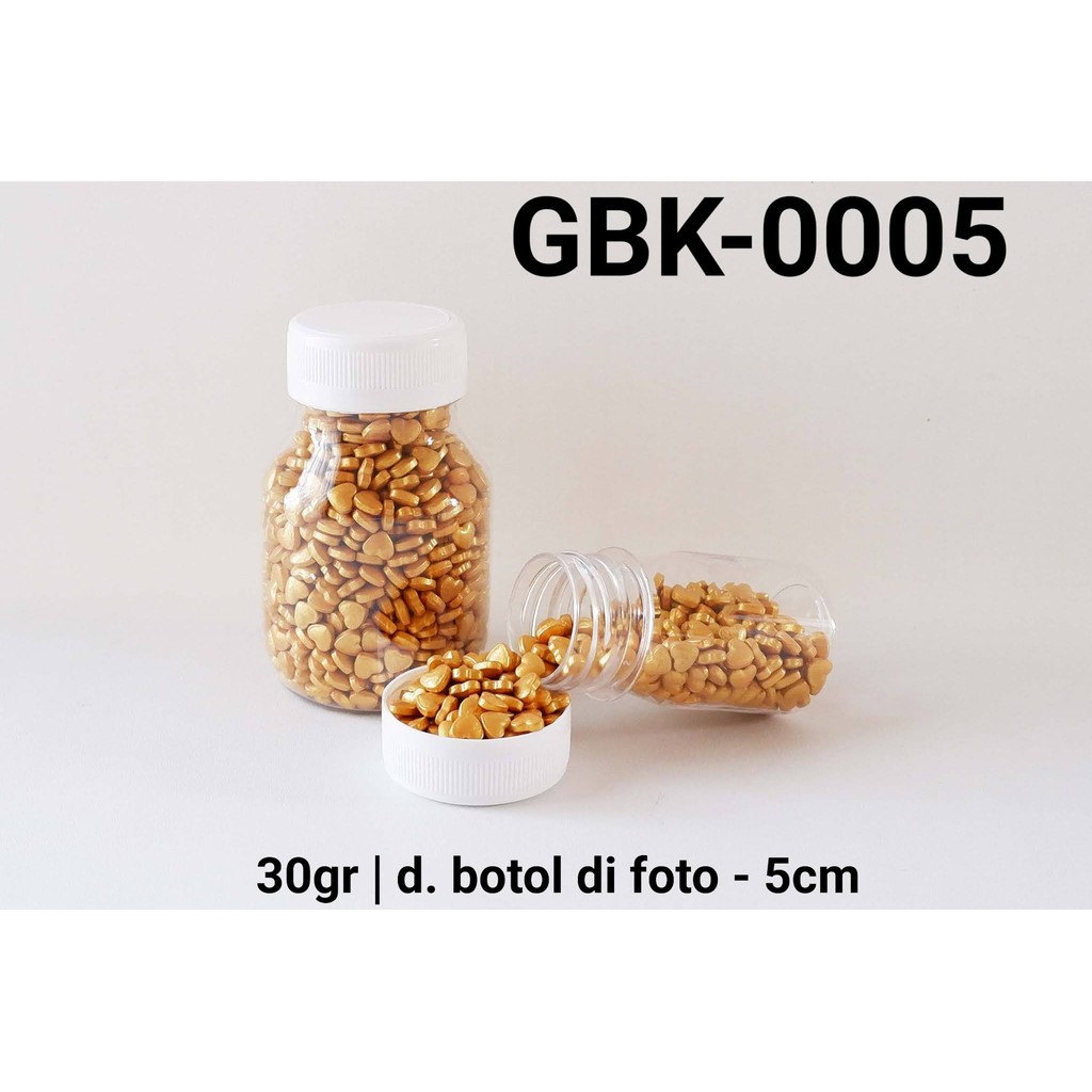 

GBK-0005 Sprinkles sprinkle sprinkel hati gold 30gram (SPRINKLES)