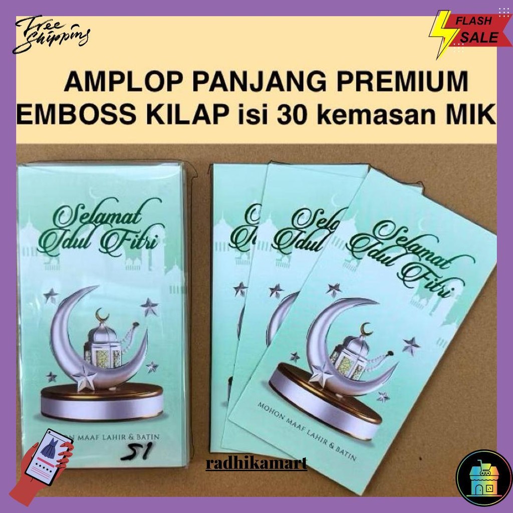 

Amplop Lebaran Panjang Mika Hari Raya Idul Fitri Isi 30 Lembar Siap Kirim