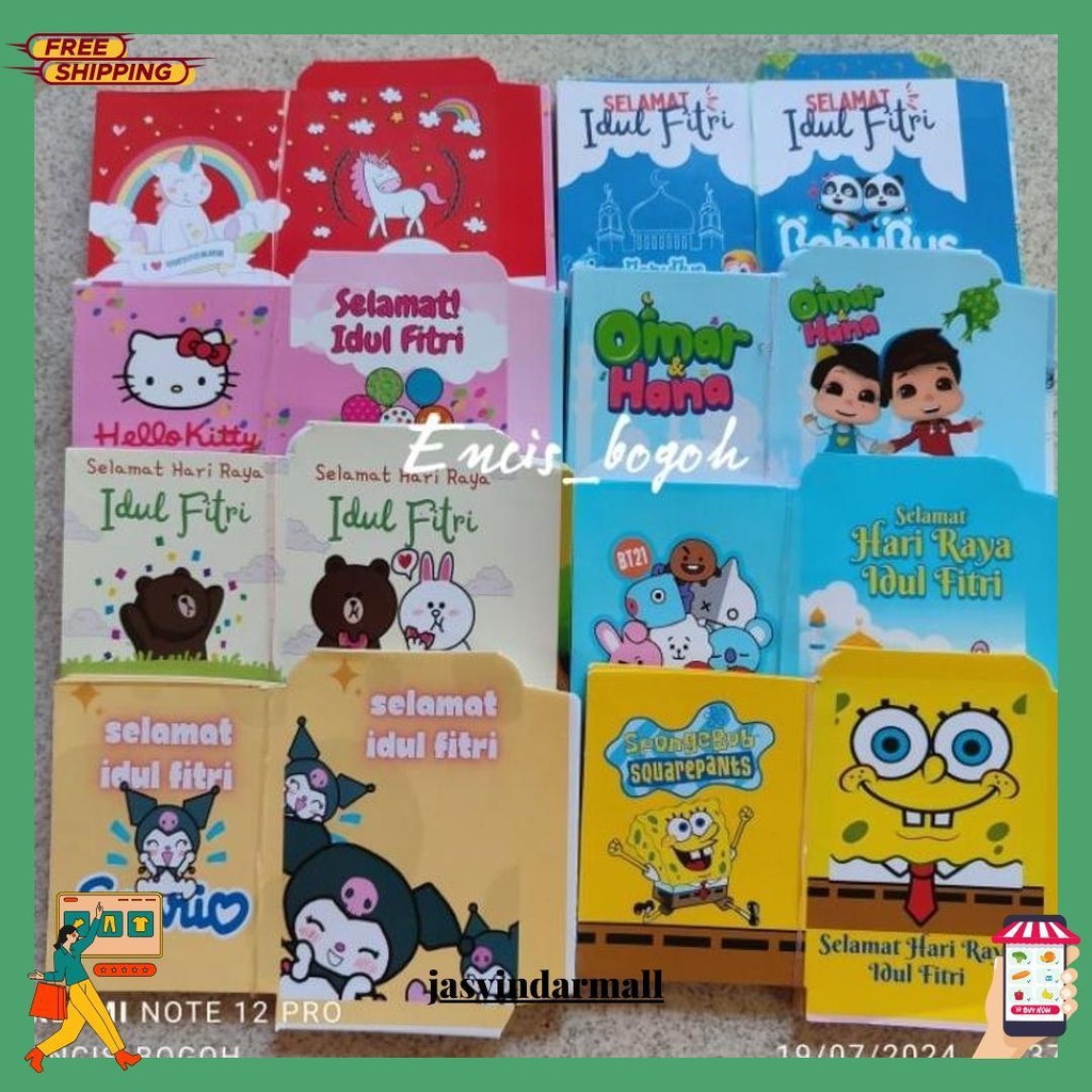 

Pilih Motif - 100 Lembar Amplop Mini Karakter Siap Kirim