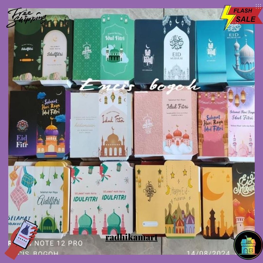 

[100 Lembaran] Amplop Lebaran Jumbo/Panjang Uk 7*18 Siap Kirim