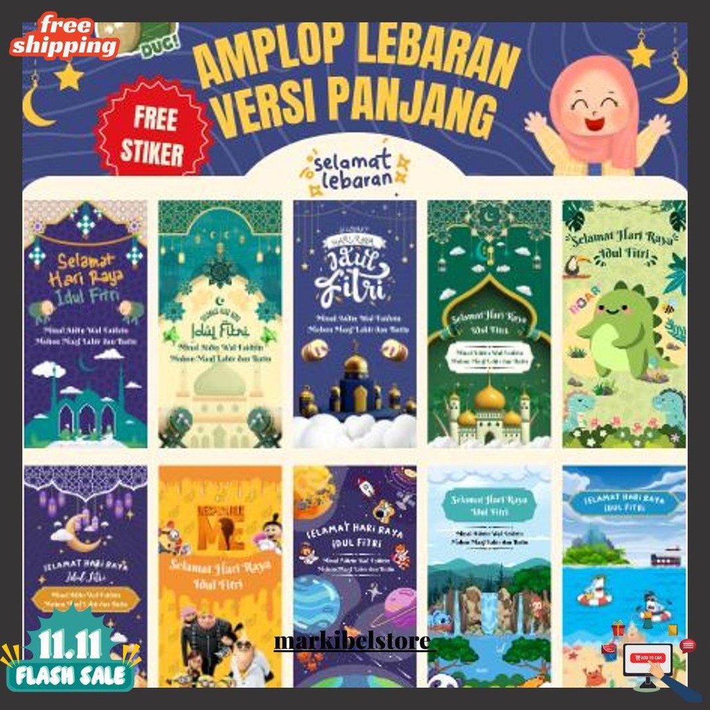 

Isi 10 Pcs Free Sticker | Amplop Lebaran Versi Panjang Murah Edisi 2 | Limited Edition 2024 Gratis Ongkir