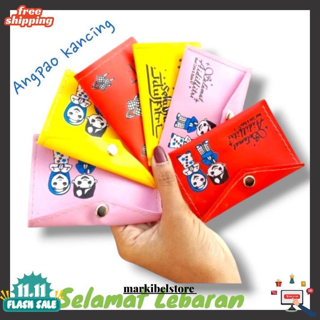 

(Dpt 12 Pcs ) Dompet Amplop Kancing Lebaran / Amplop Mini Lebaran 2025 / Angpao Thr Idul Fitri Bisa Cod