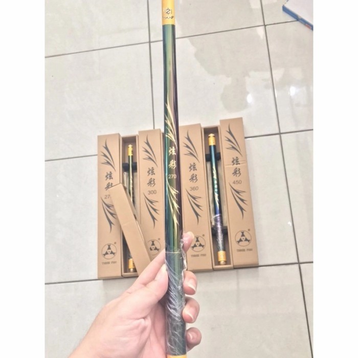 Set Pancing Joran Tegek Carbon Ruas Pendek Threefish Xuancai 270 300 360 450
