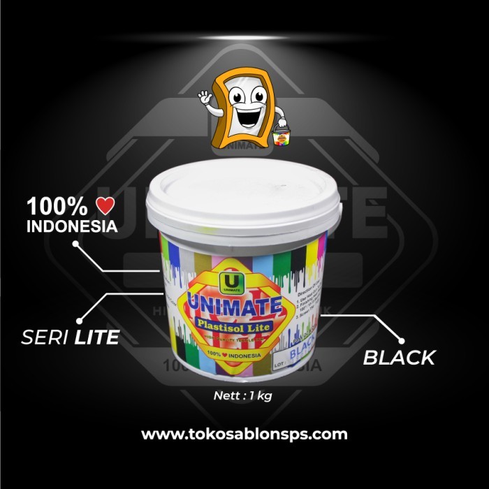

TINTA PLASTISOL UNIMATE LITE BLACK @1KG